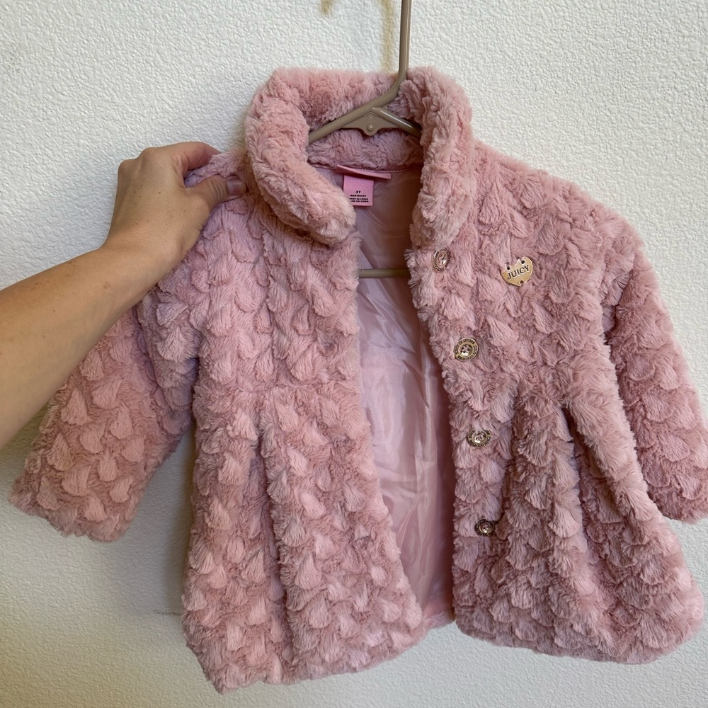 Juicy Couture Kids Faux Fur Coat